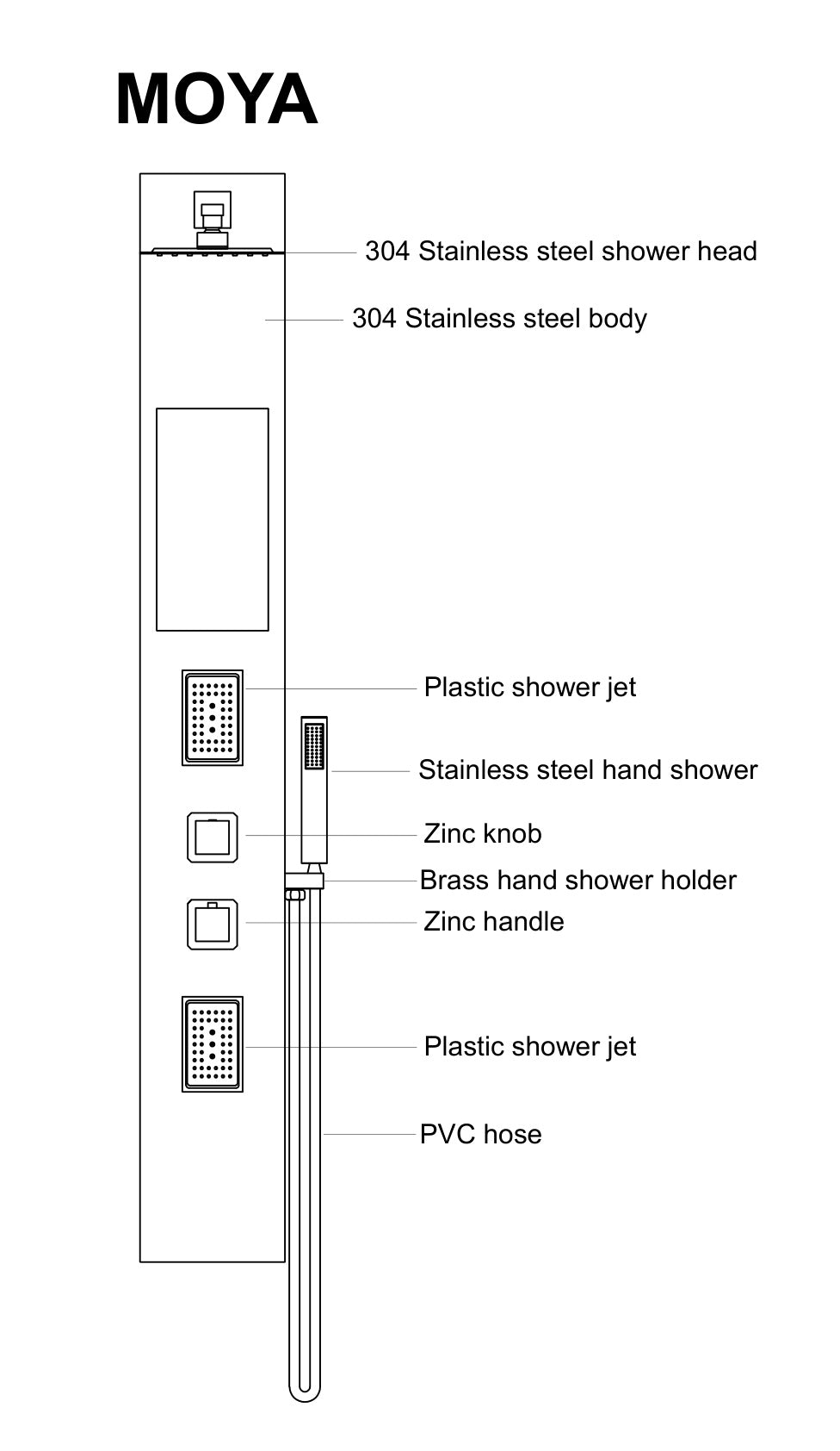 BEJOAN Moya Shower Panel