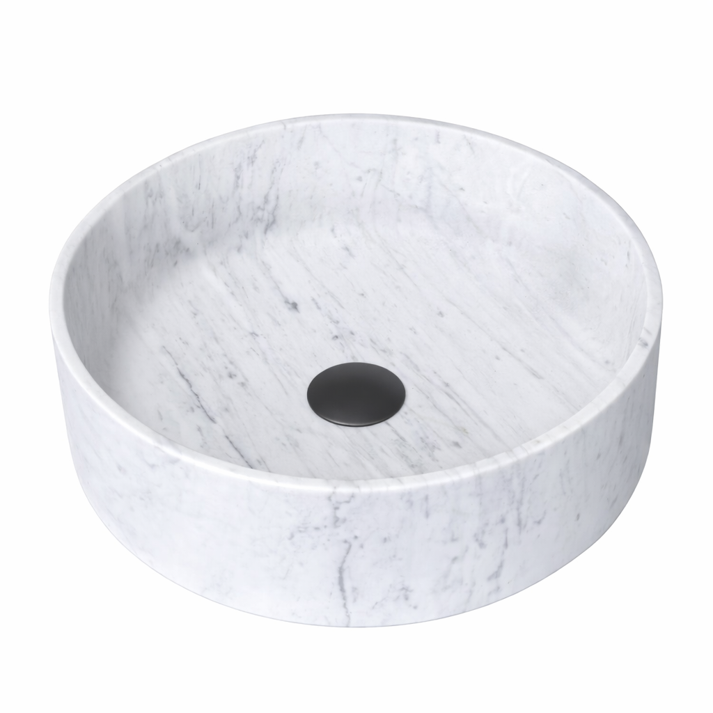 BeJoan Premium Natural Stone Wash Basins - Handcrafted Luxury Marble Sinks (Circular)